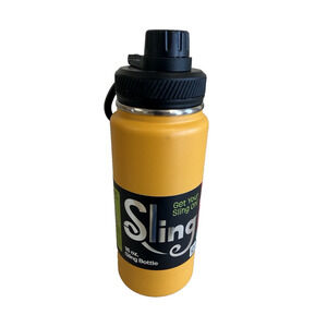 Sling Bottle 16oz Mango Sherbert Liquid Leash Water Bottle NWT $44 Retail